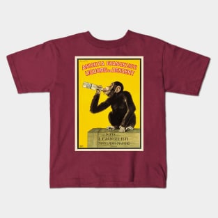 Vintage Drinking Monkey Kids T-Shirt
